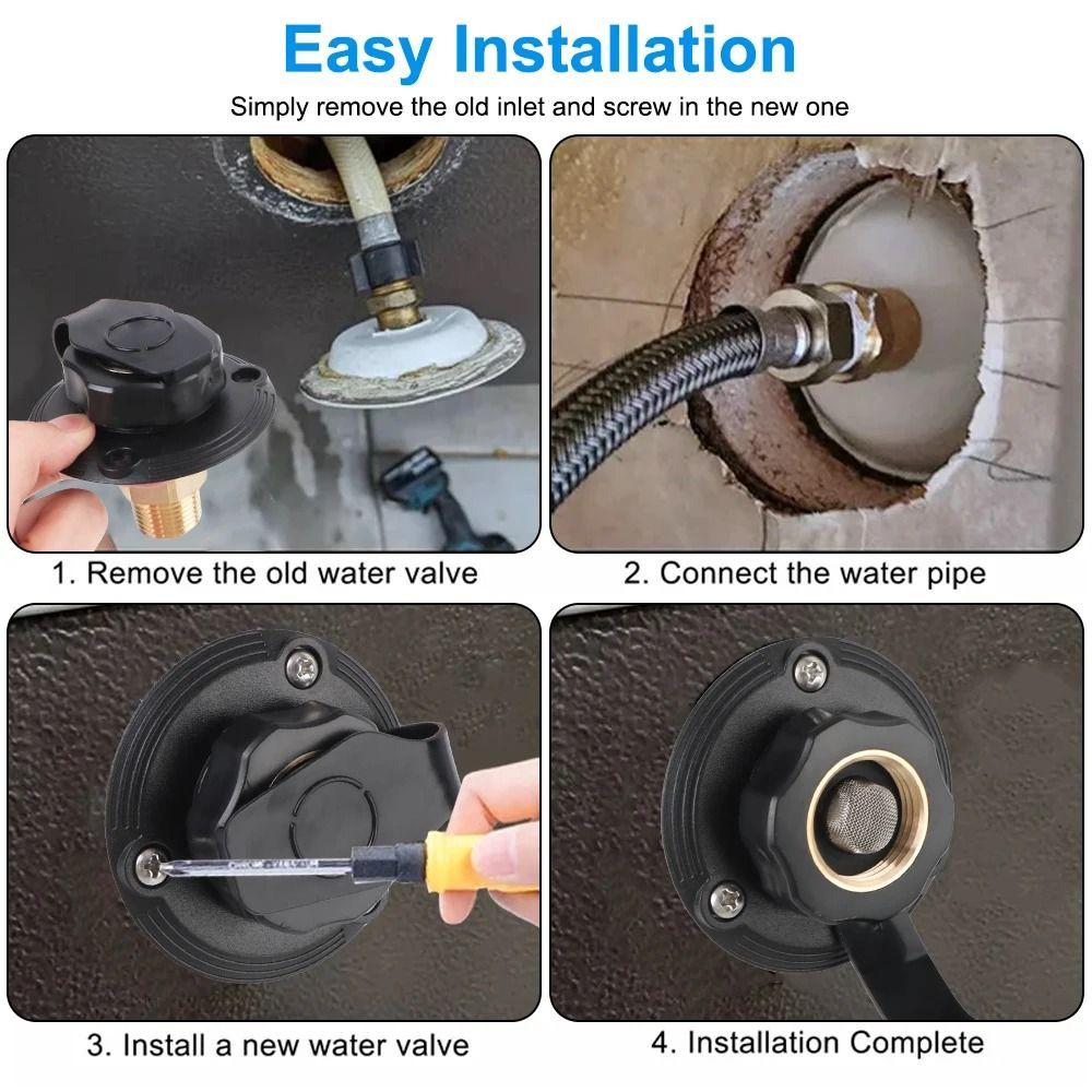 Staubdichter Wohnmobil Stadtwasseranschluss Langlebiger Wassereinlass Ersatzkit Fahrzeugteile