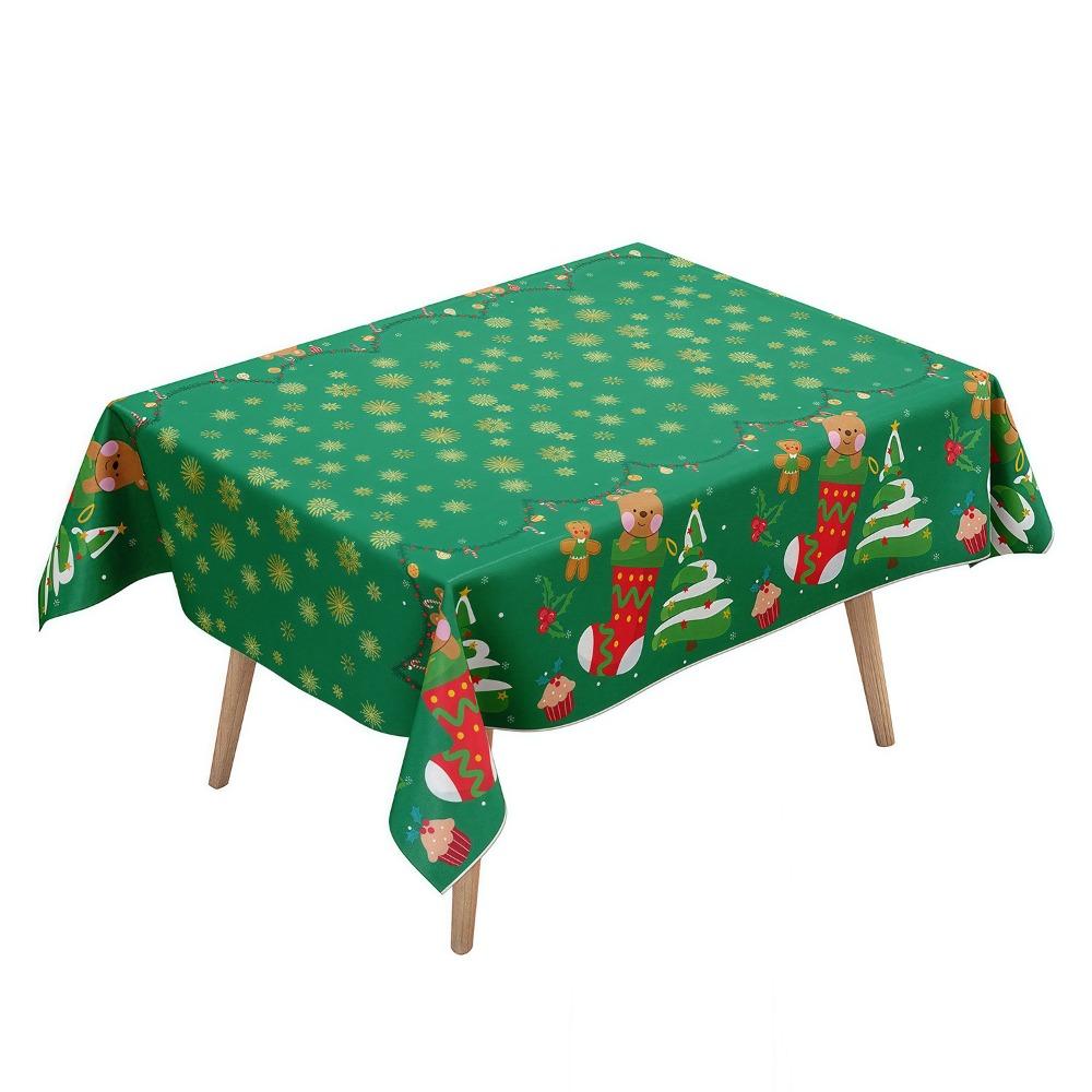 Disposable Christmas Tablecloth Bronzing Table Cover Disposable Tablecloths New Year Party