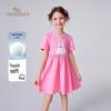 Girl's Sweet Puffy Short-Sleeve Summer Dress
