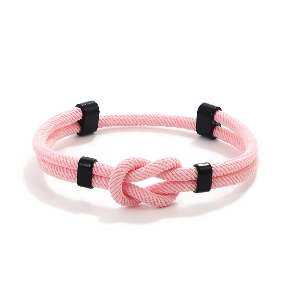 Handmade Milan Rope Adjustable Men Bracelet with Knot Design