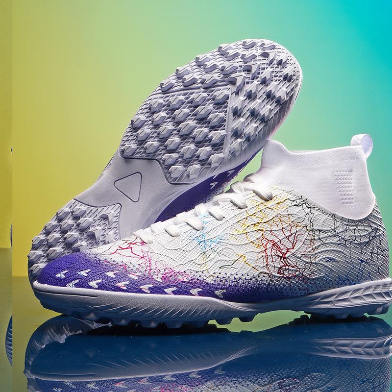 Fashion Unisex Soccer Shoes Outdoor/Indoor Boys Girls Football Boot Professional Futsal Football Training Sneakers