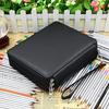 Large Capacity Art Pencil Case With 120/168 Slots PU Leather Handheld Bag Artists Students Sketching Drawing Supplies