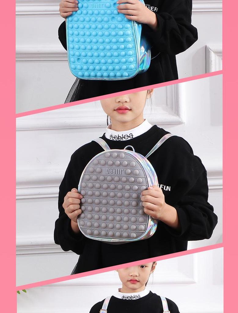 Backpack Mouse Buster: Decompression Bubble Fun Silicone Schoolbag for Kids
