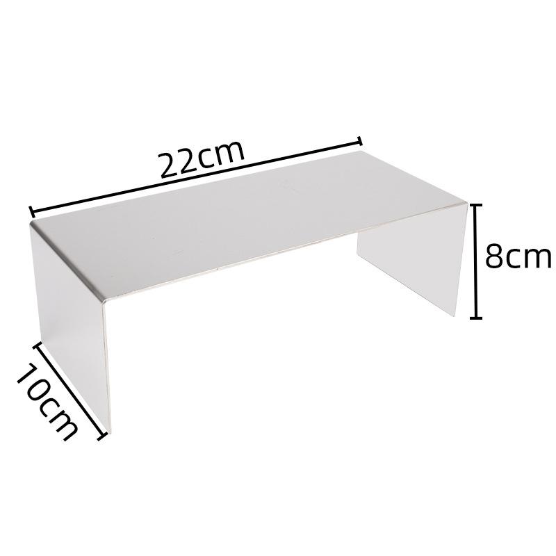 U Shape Stainless Steel Display Riser Stand, Shop Jewelry Bag Display Shelf For Dessert Cupcake Shoes Action Figure Display