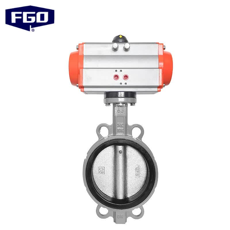 FGO Pneumatic Wafer Butterfly Valve with 24V Solenoid