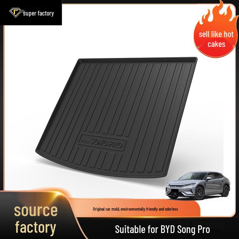Waterproof and Wear-Resistant Trunk Mat for 2016-2021 BYD Song and 2019-2025 Song PRO Models.
