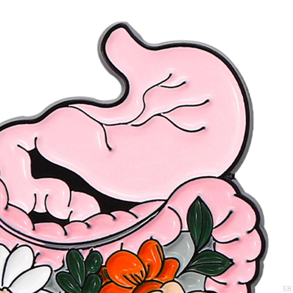 Human Organs Brooch Fashion Enamel Pin Decorative Masquerade Cosplay Props Metal Lapel Pins Jewelry