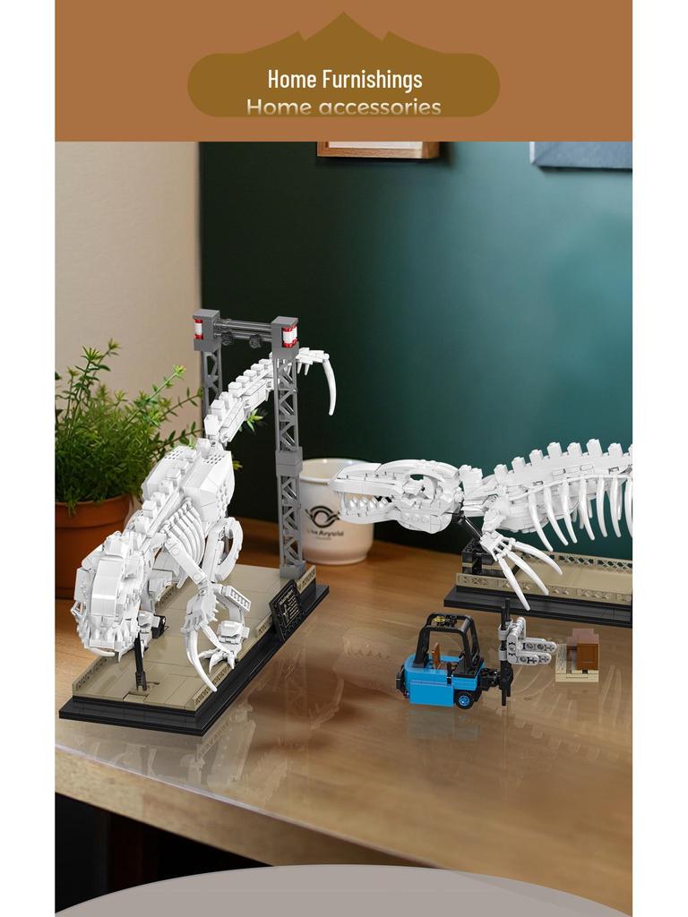 Yuxing King Dinosaur Fossil Model: Mosasaurus & Velociraptor Building Blocks for Kids.