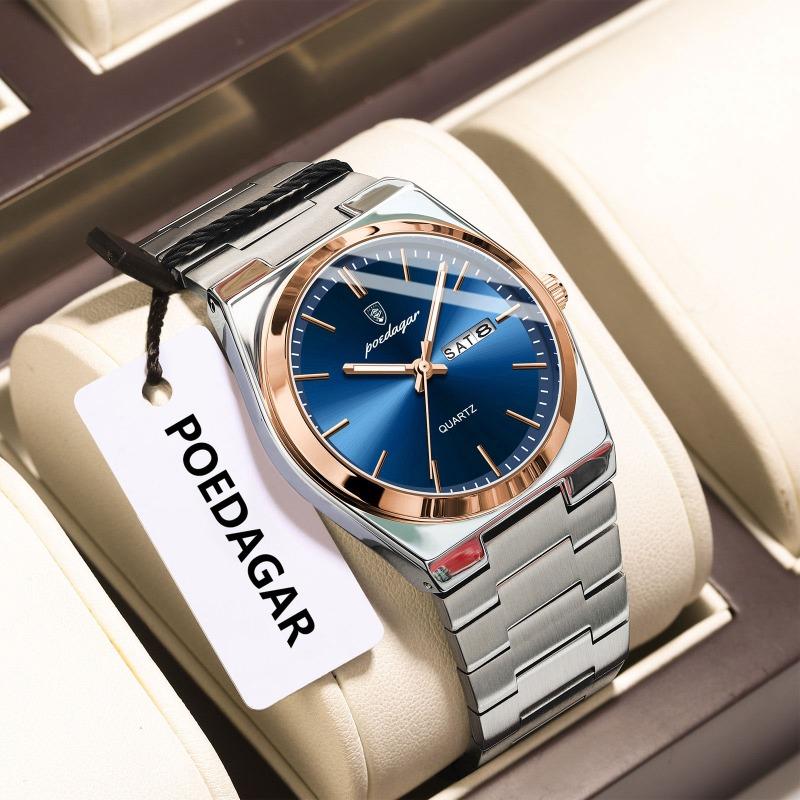 New Top Brand New Ultra-thin Men's Watch Waterproof Luminous Quartz Student Double Calendar Watch