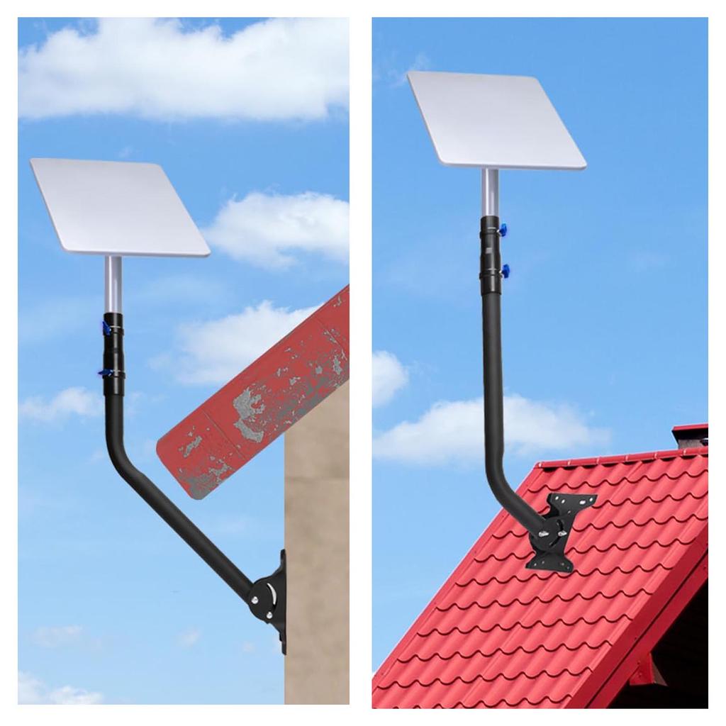 Starlink Mounting Kit Adjustable Angle Stainless Steel Long Wall Mount with Adapter for V2