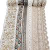 Ethnic Embroidered Jacquard Flower Lace Ribbon, DIY Clothes, Hat Decoration Accessories, 1 Yards