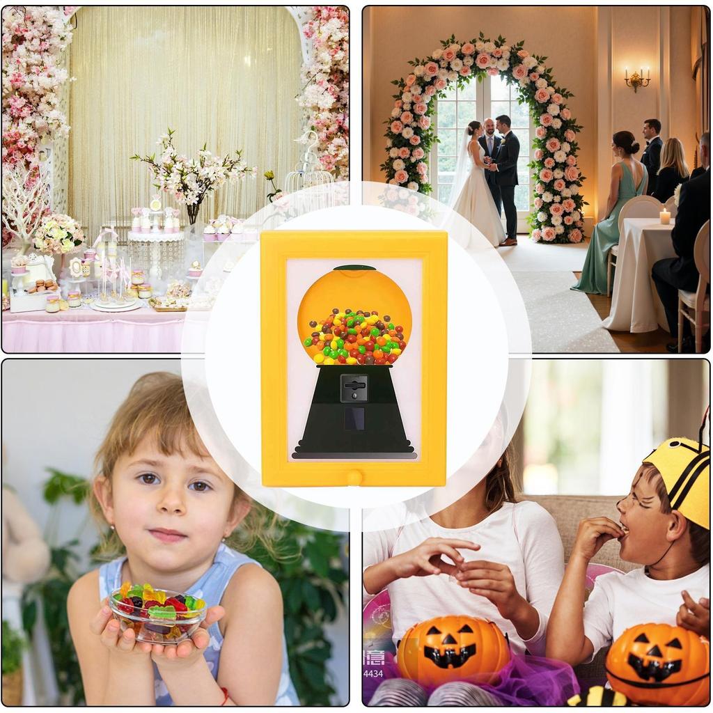 Candy Dispenser Picture Frame Wall Mount Candy Dispenser Hanging Handy Candies Frame Easy Restock Moisture Proof For Holiday