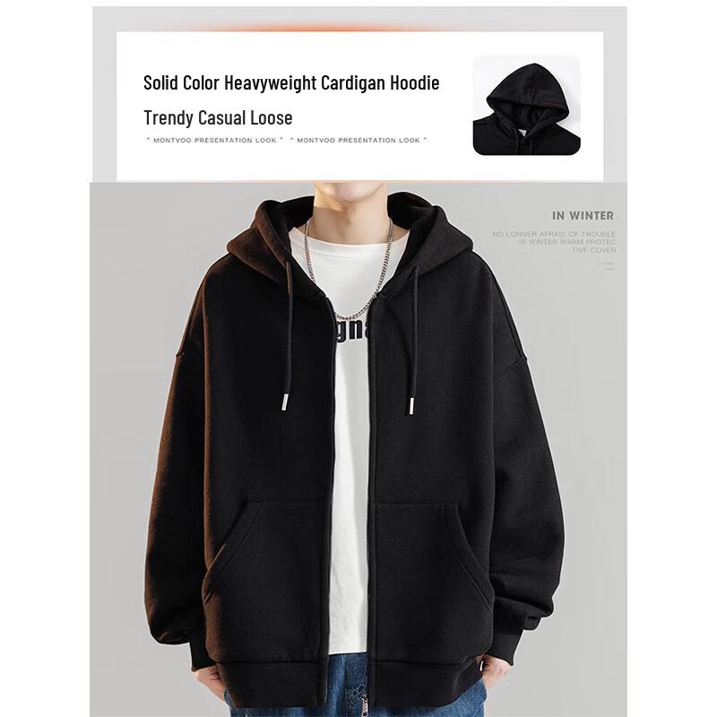 SNOOPY Men's Hooded Cardigan Sweatshirt