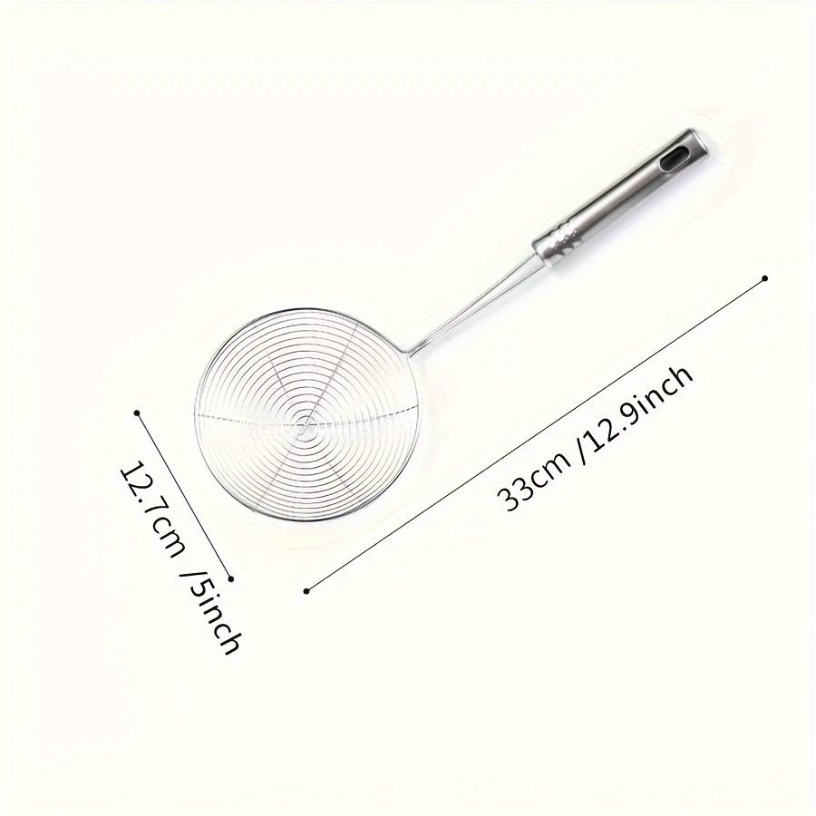 1pc Hot Selling Stainless Steel Strainer Ladle with Handle - Durable Wire Skimmer Spoon for Cooking, Frying & Kitchen Use