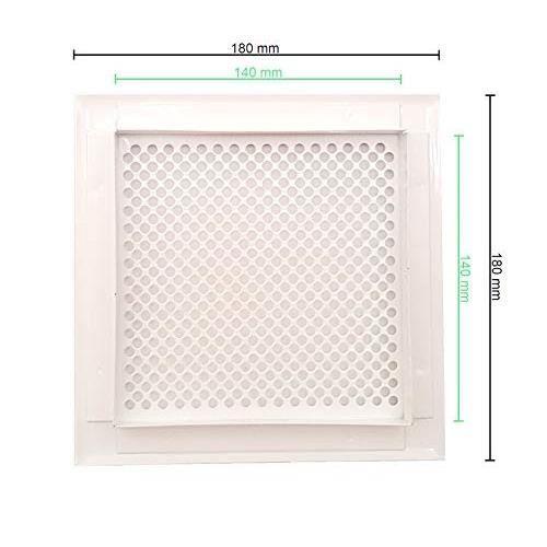 Grille d'Aération - Non spécifié - D - Acier Galvanisé - Revêtement en Poudre RAL9016 - Couleur Blanche