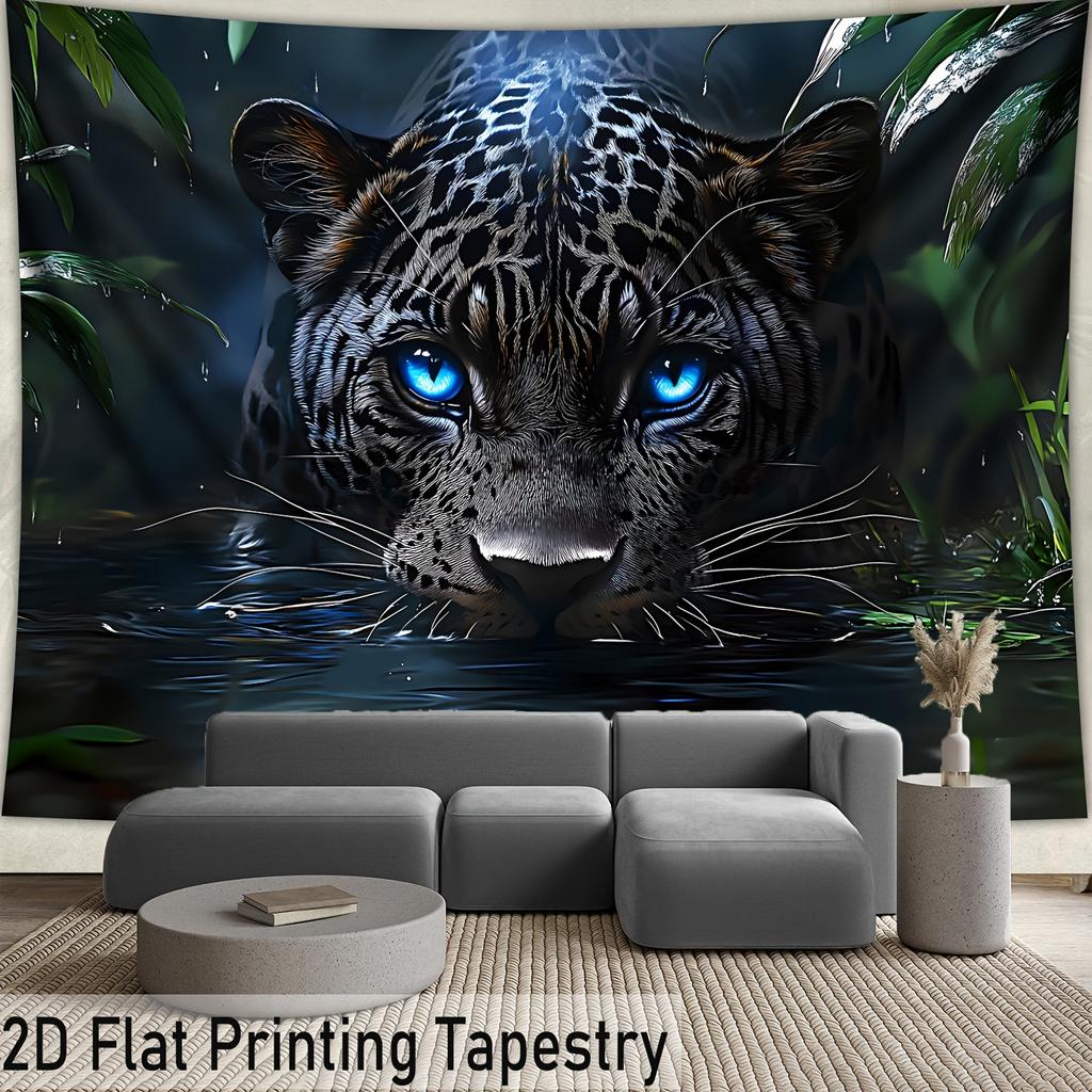 1Pc Aquatic Tiger Dive Tapestry Wall Hanging, Decorative Fabric Poster for Bedroom, Living Room, Dorm & Home Decor