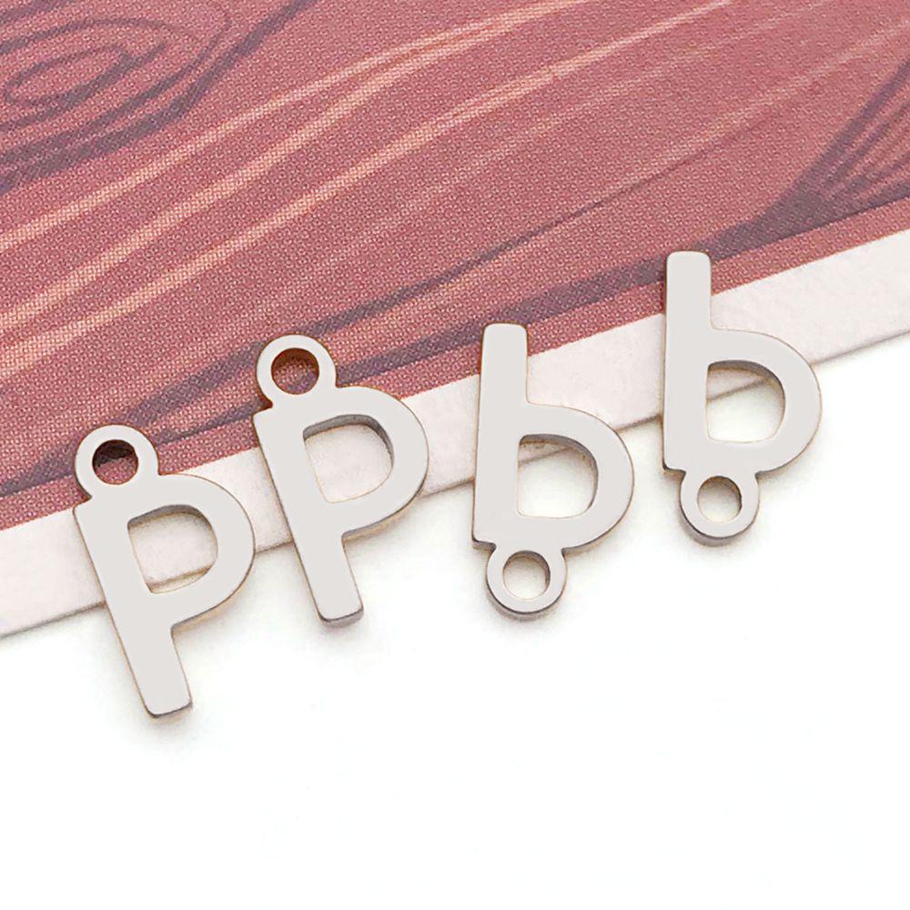 Stainless Steel 26 English Letter Pendant Charm for DIY Bracelets and Necklaces