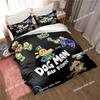 DOG MAN Cute Cartoon Pattern Bedding Set Duvet Cover Set Single Double Bed King Size Bed Set Adult Boys Bedroom Anime Sheet