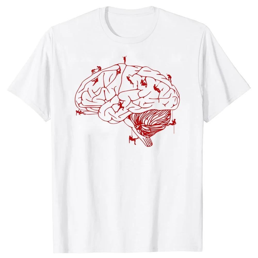 2024 Novelty Climbing on The Brain Classic T Shirts Graphic Sport Lover Short Sleeve Mountain Climb Gifts Summer Tshirt Unisex S
