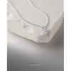 Women's S925 Sterling Silver Sparkling Cauliflower Moissanite Necklace Six-Prong Minimalist Luxury Fashion Clavicle Chain