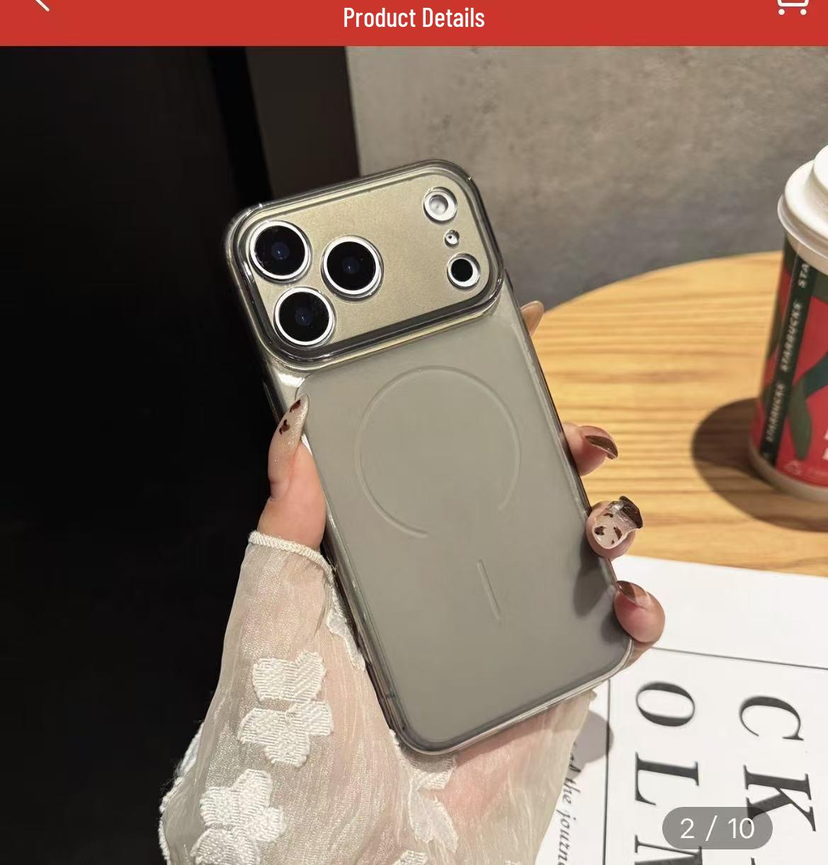 

Apple iPhone 17 Pro Max Ultra-Thin Frosted TPU Semi-Transparent Magnetic Absorption Protective Case 12PRO