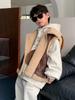 Boys' Retro Lambswool Vest - 2024 Winter Korean Style Warm Sleeveless Jacket for Small and Medium Children