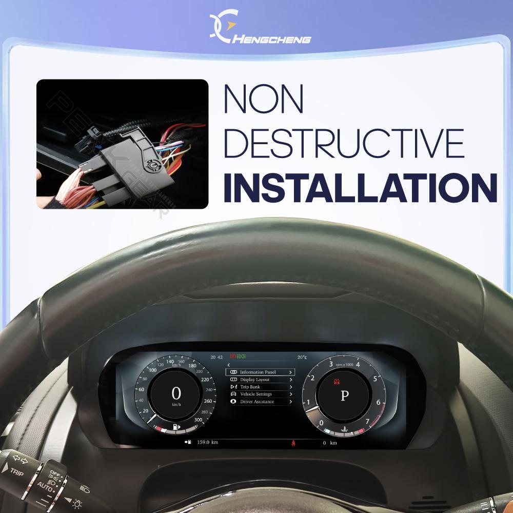 LHD For Jaguar F-TYPE 2012-2020 LCD Dashboard Panel Carplay Virtual Cockpit Digital Cluster Instrument Speedometer Carplay