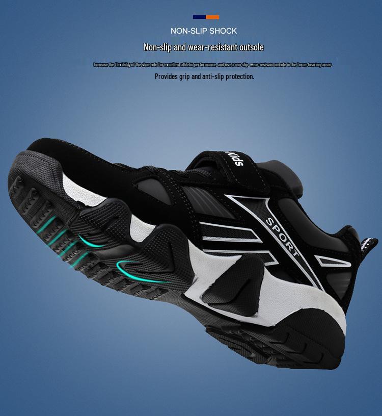 Boys' Breathable Non-slip Running Shoes for Ages 6-12 – Wear-resistant, Trendy, Spring/Autumn