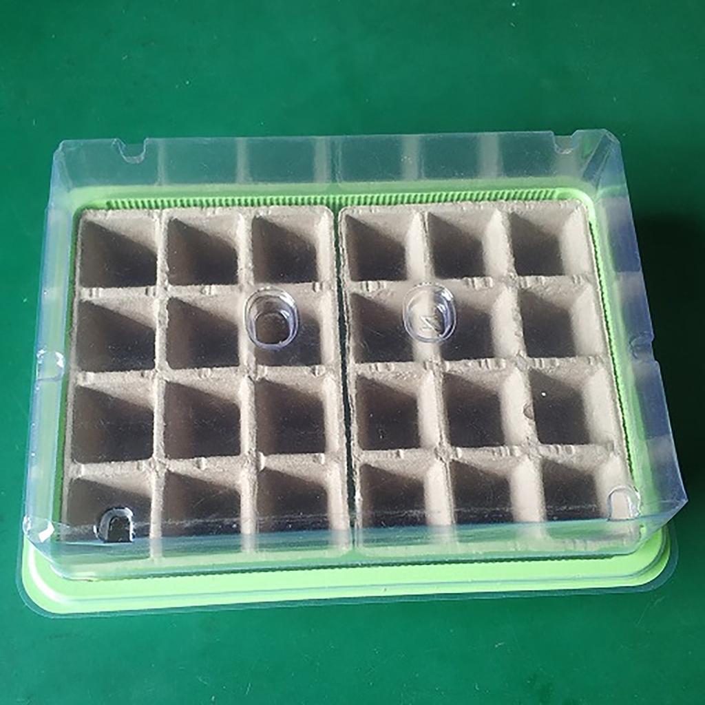 (Nikita) 24 cellen tuinieren mini ademende deksels plastic kiembox kinderpotten