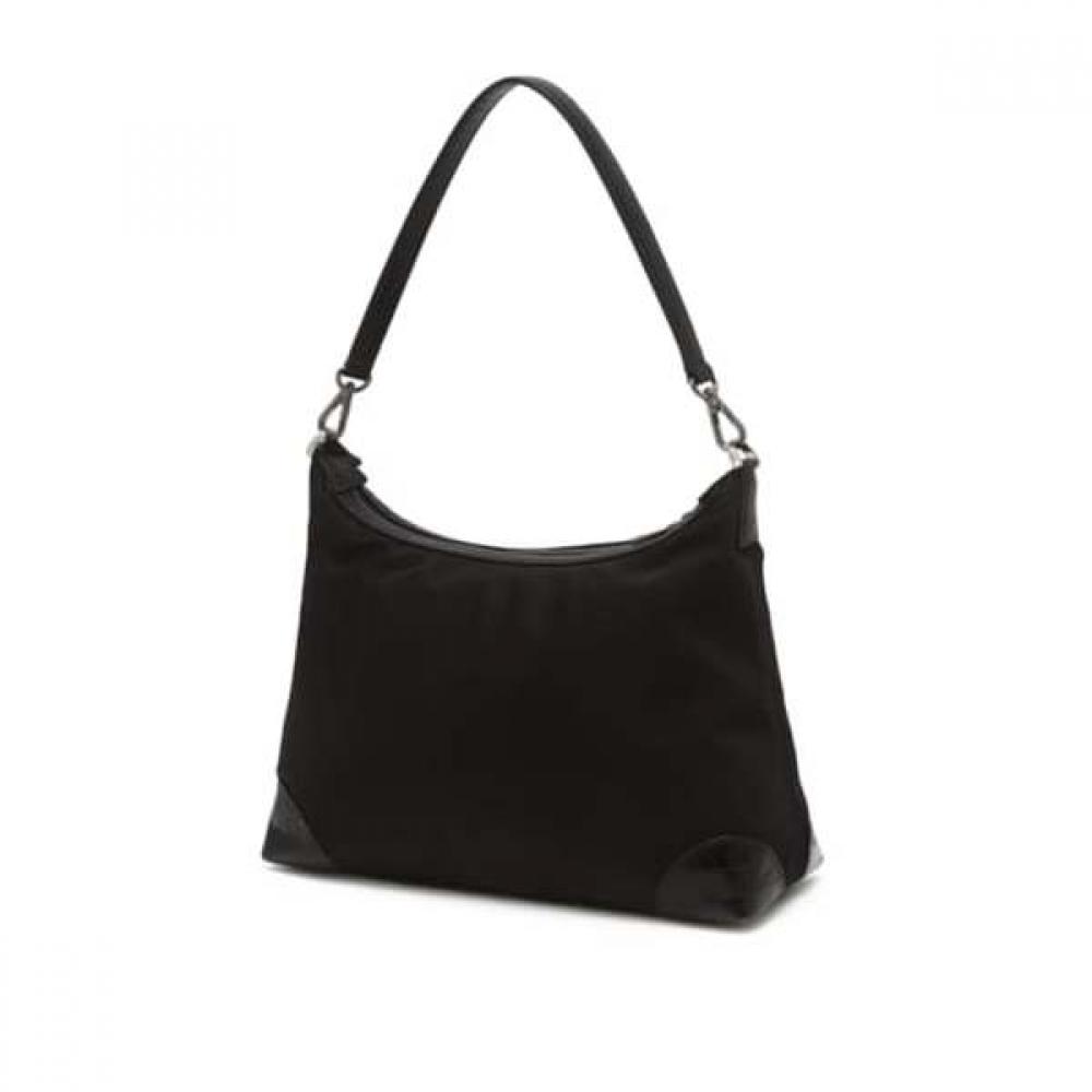 Daks Black Croc Cowhide Nylon Shoulder Bag M Dcba6e052bk