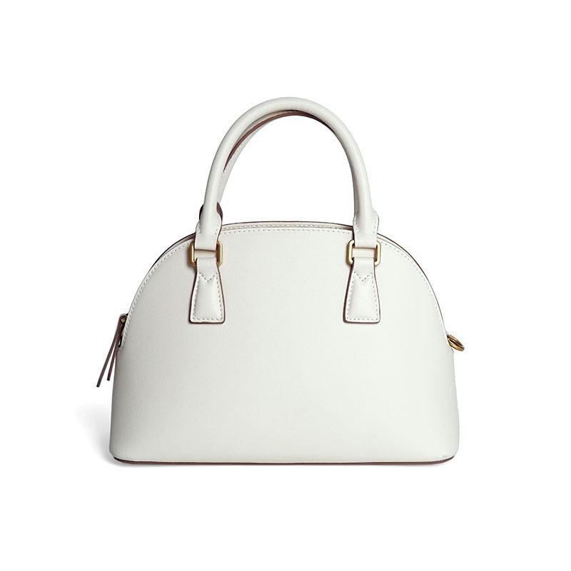 

New cowhide handbag minimalist bowling bag premium leather women s bag pillow bag 26*10*18cm білий