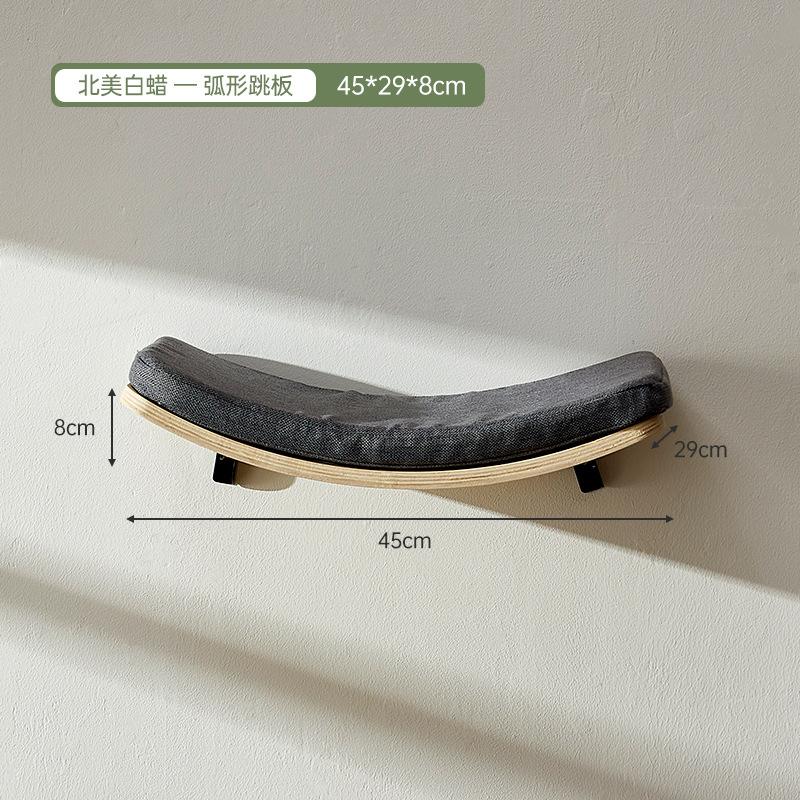 Solid Wood Cat Bed Rack Scratcher Board Toys Wall-mounted Cat Climbing Frame Pet Home Furniture Products Ornaments Accessories