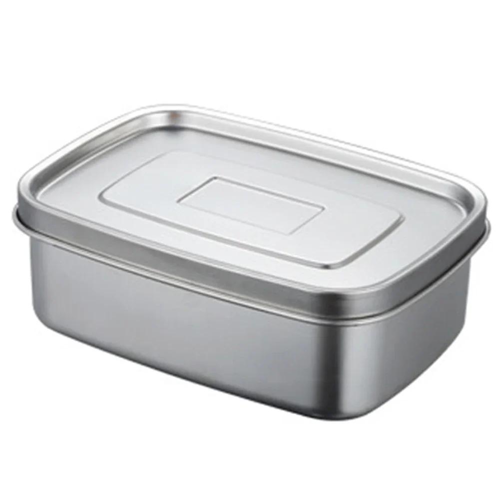 

Stainless Steel 2 Layers Sealed Storage Lunch Box For Kids Adults School Office Kitchen Food Container Sandwich Bento Dinnerware