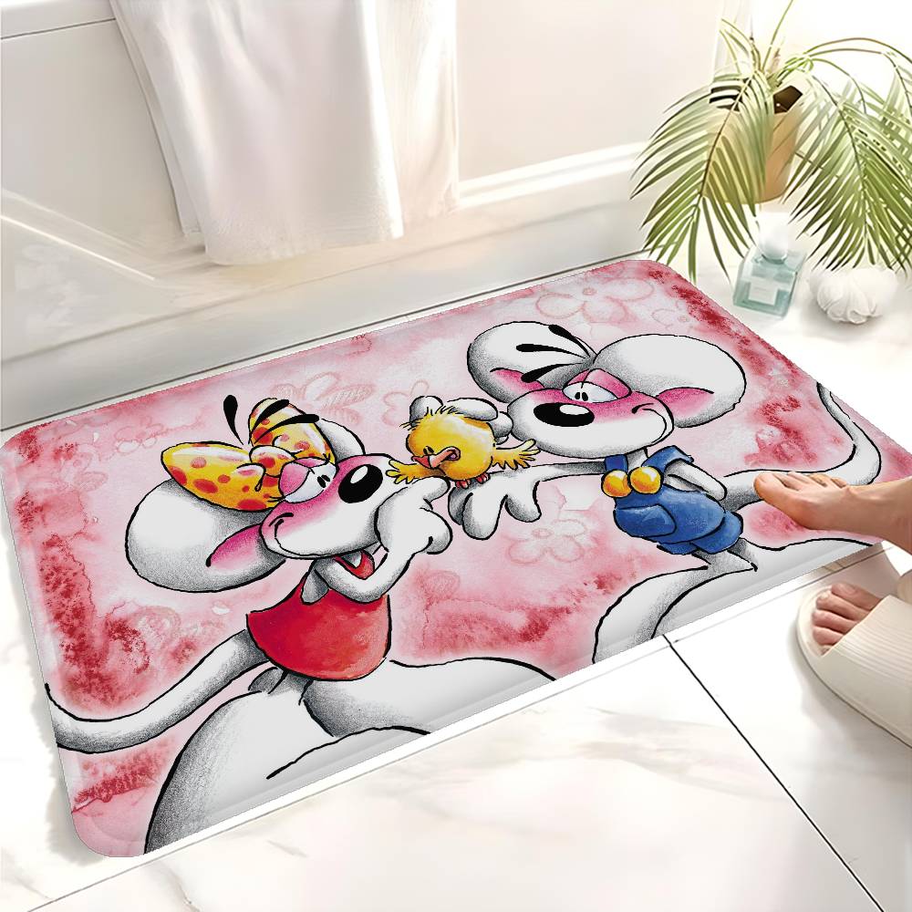 Popular Character D Diddl Cut Bathroom Mat Non Slip Laundry Room Mat Laundry Decor Balcony Child Living Room Toilet Rug
