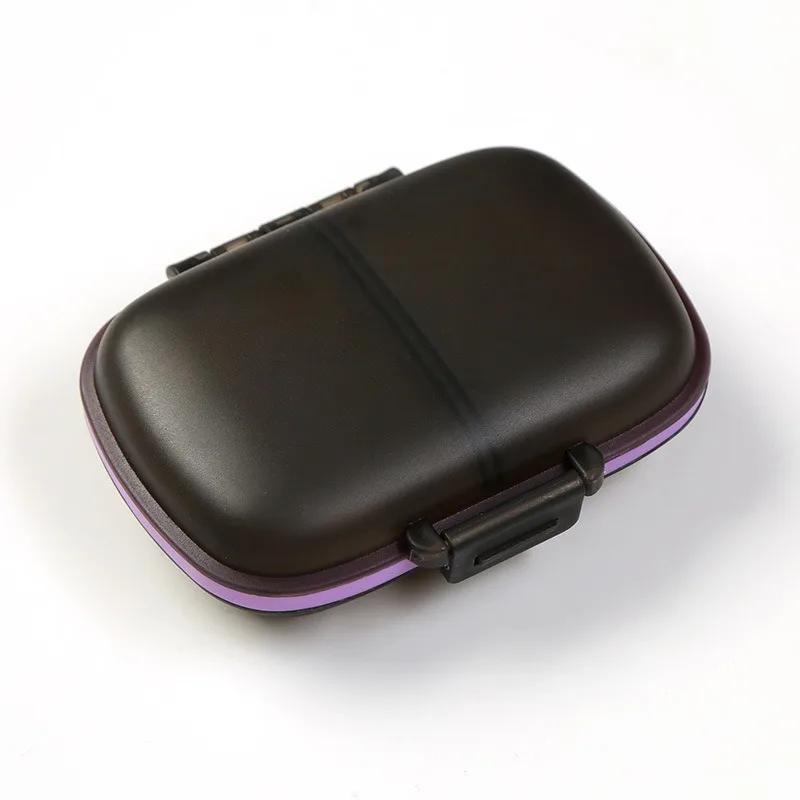 New Weekly Premuim Small Portable Travel 8 Grids Pill Organizer Box Cases Container Storage for Tablet Medicine Vitamin FishOils
