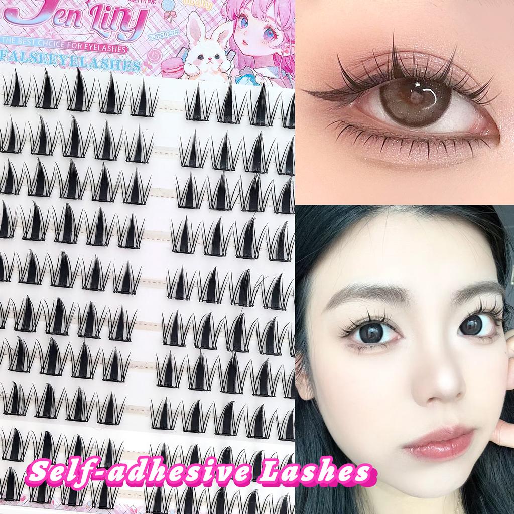 100PCS Little Rabbit Glue-Free False Eyelashes Easy to Apply Suitable for Beginners Reusable Soft & Comfortable for Daily Makeup