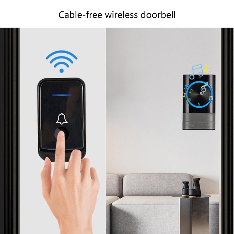Intelligent Wireless Doorbell IP44 Waterproof Home Security Alarm Welcome Door Bells Two Way Talk Doorbell for Home