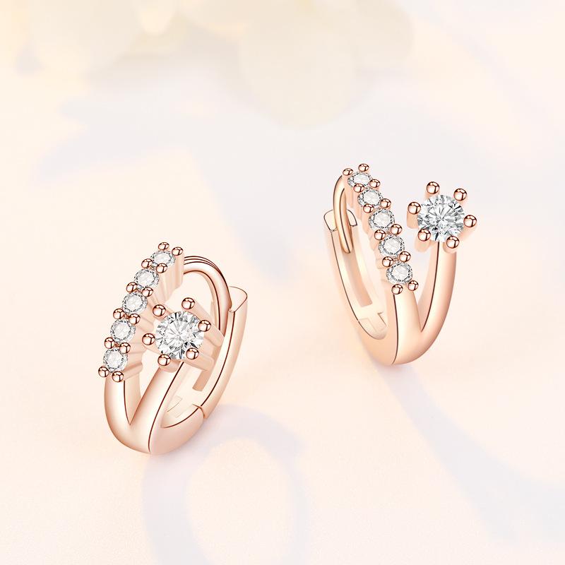 

Женские серьги из медного сплава с цирконом Lindon - Серьги-подвески в подарок на свадебную вечеринку розового золота