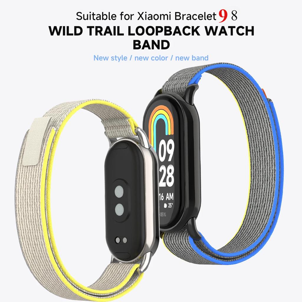 Nylon Strap For Xiaomi Mi Band 9 8 Smartwatch Wristband Replacement Bracelet Trail Loop Strap For Xiaomi Band9 8 Accessories