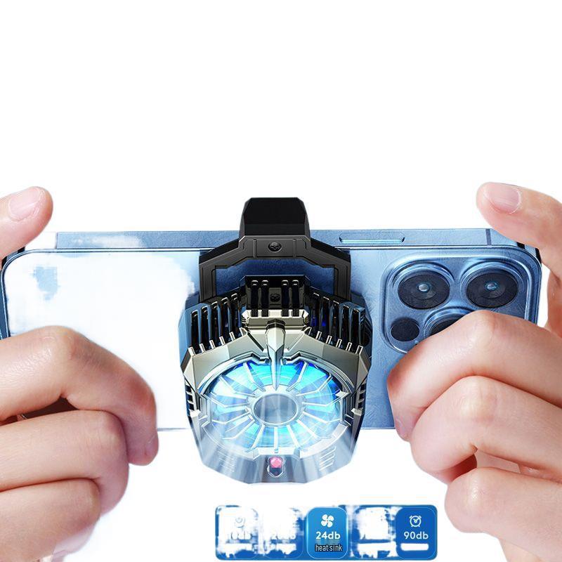 Desktop Semiconductor Dual-Core Mobile Phone Cooler Stand with Large Area Cooling and Fan