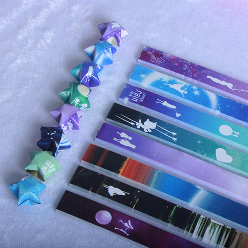 540-teiliges Origami-Set mit bunten Sternenstreifen, buntes Origami-Papier zum Selbermachen, Geschenkpapier, Haushaltsdekoration