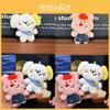 Squeaky Pig Overalls Plush Toy Pendant Keychain Super Soft Pp Detachable Cotton