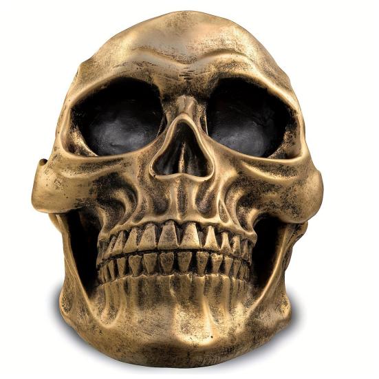 Skull Ornament Realistic Details Resin Crafted Desktop Skull Statue Halloween Office Home Desk Accessory