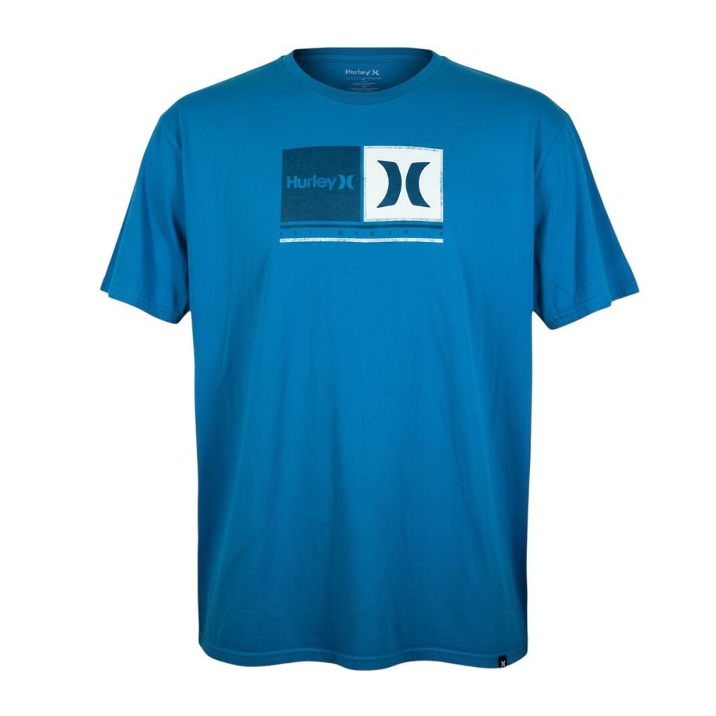 Hurley Mens Graphic T Shirt Skate Streetwear Blue Logo Size XL Casual XXXL