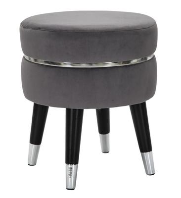 Bar Stool Paris Gray Silver Cm Ø 35X40.5
