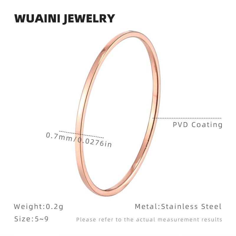 

Мінімалістична жіноча каблучка з титанової сталі, що не тьмяніє – Ультратонка, Нішевий дизайн, Складаний холодний стиль. US Size 4 | HK Size 8
