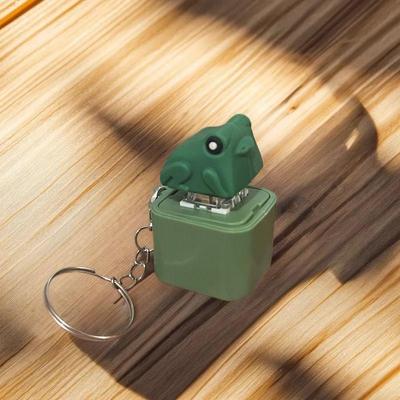 Porte-clés Grenouille Canard Croassant Amusant Rechargeable Clavier Fidget Clic Son Porte-clés Avec Lumière LED Pour Soulagement du Stress