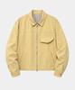 CHOWOO Round Pocket Nylon Zip-Up Jacket (Yellow)