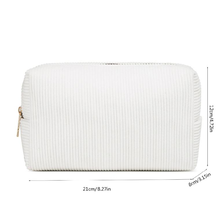 Corduroy Makeup Bag Large Capacity Cosmetic Pouch for Travel Office Daily Use