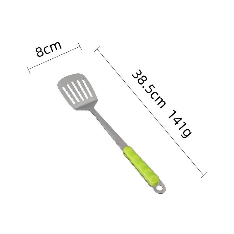 HANYANG Stainless Steel Kitchenware Set Colourful Handle Thickened Stir-Fry Spatula Insulated Cooking Spatula Spatula Spatula Fishing Noodle Spoon
